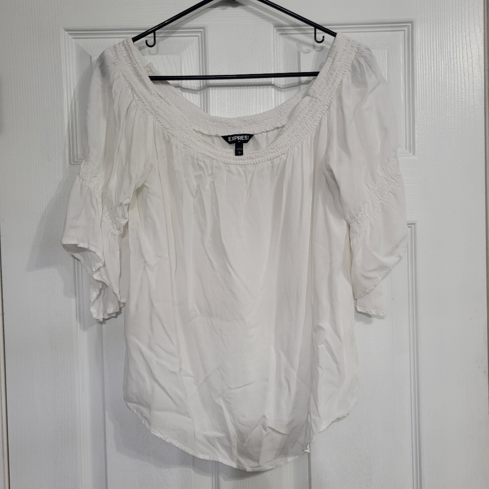 Womens express white top size L